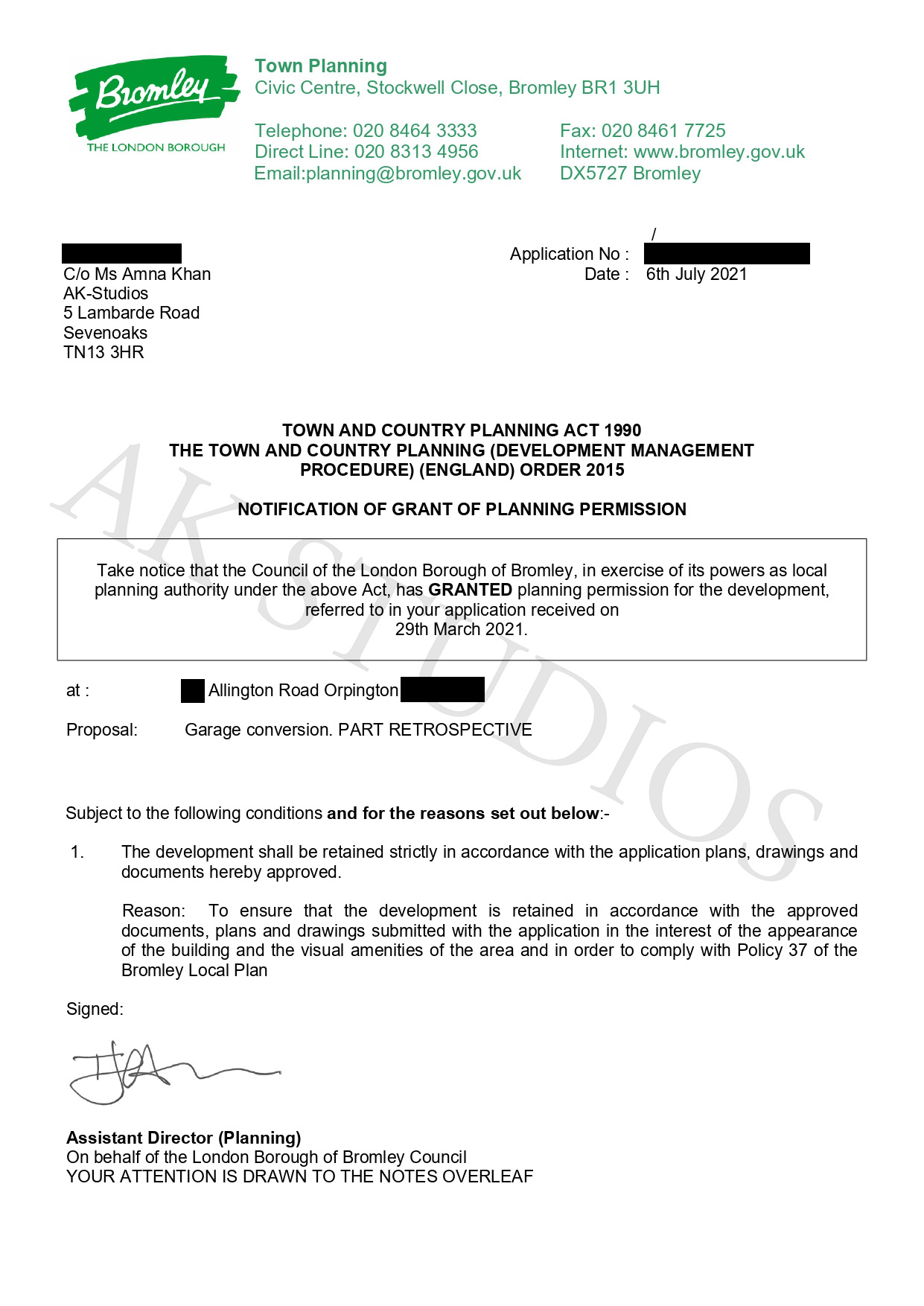 London Borough of Bromley Allington Road Orpington