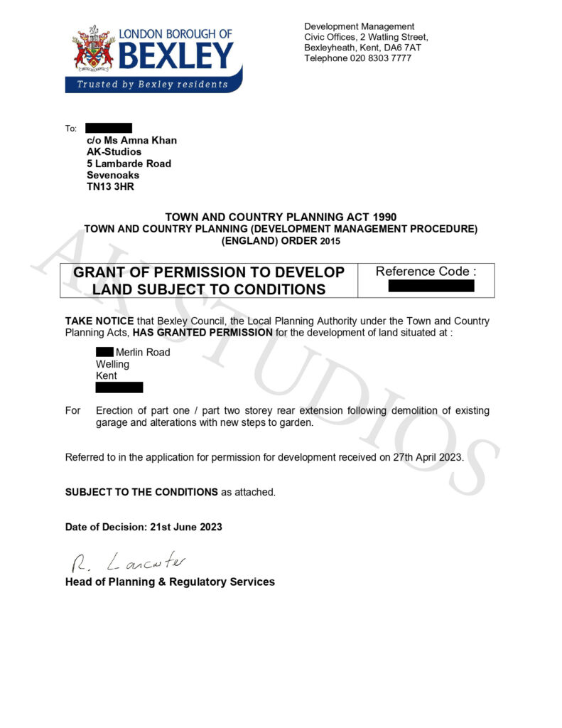 Bexley Merlin Road Approval Letter