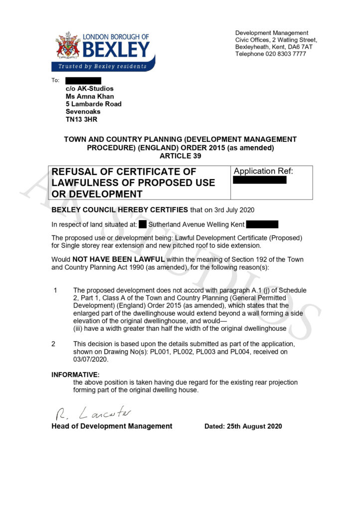 Bexley Sutherland Avenue Approval Letter