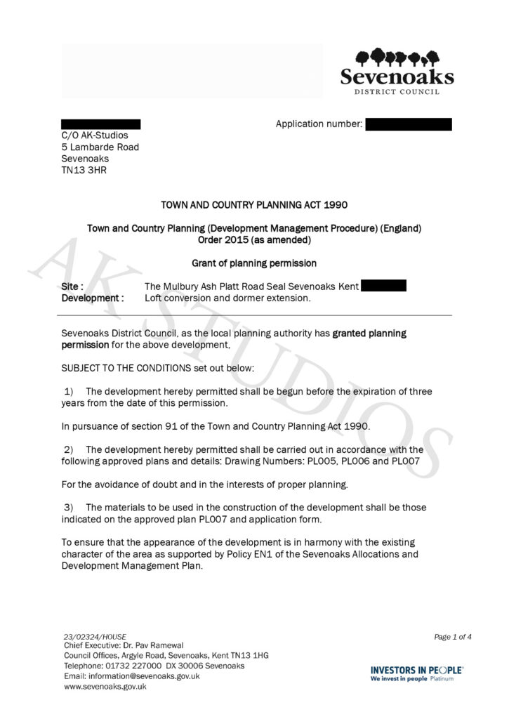 Sevenoaks The Mulbury Approval Letter